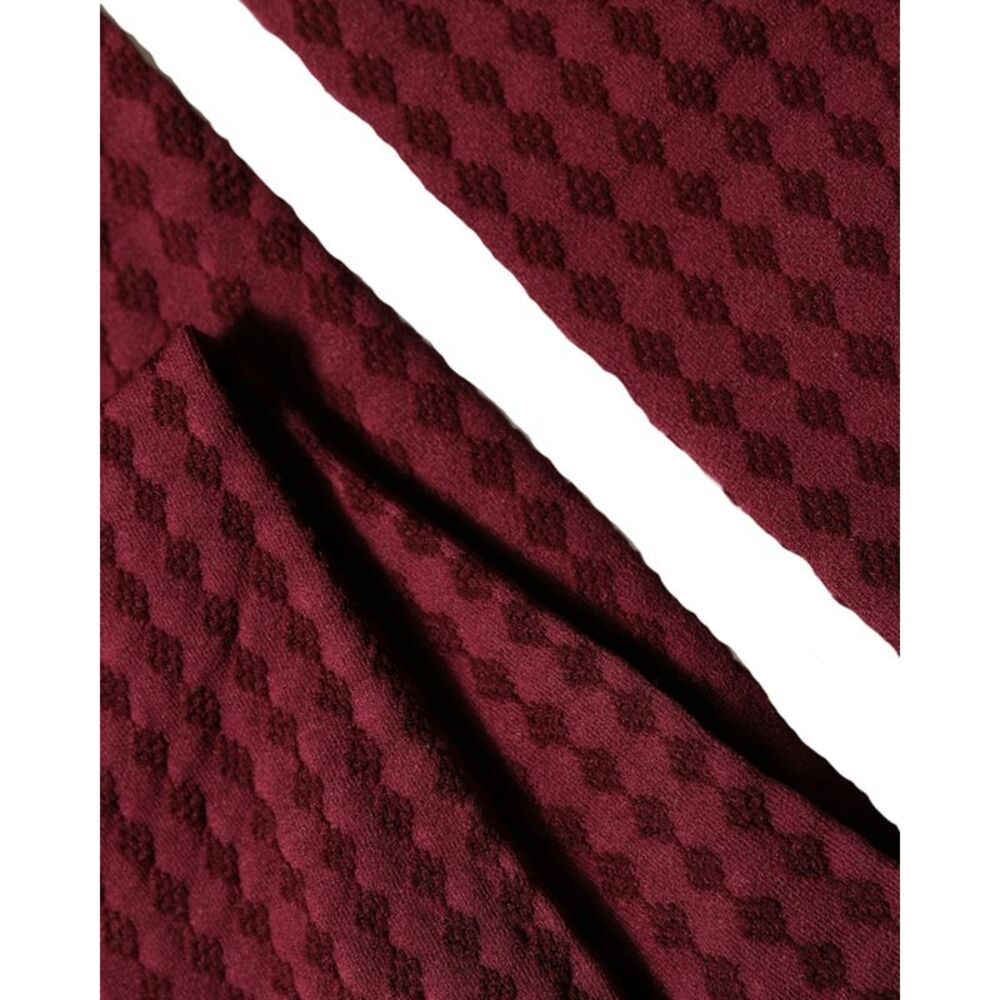 Dolce & Gabbana Burgundy Nylon Fishnet Pantyhose Stockings Women's Socks